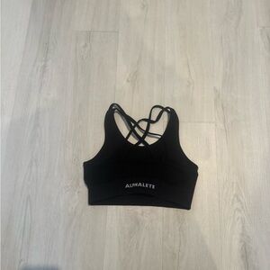 Alphalete Women's Strappy Black Sports Bra